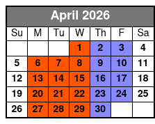Stand-Up Paddle Board Lesson 1 on 1 abril Schedule