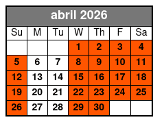 Reef Snorkel & Ocean Paddle Adventure in Fort Lauderdale Beach abril Schedule