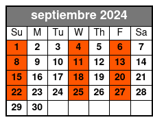 Premium Class septiembre Schedule