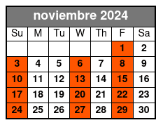 Premium Class noviembre Schedule