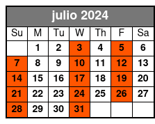 Economy Class julio Schedule