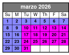 Parasailing Observer marzo Schedule