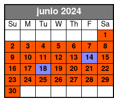 Kayak Tour junio Schedule