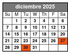 Grand Bahama Day Trip diciembre Schedule