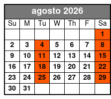 Grand Bahama Day Trip agosto Schedule