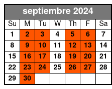 Riverside Hotel Meeting Point septiembre Schedule