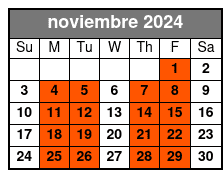 Riverside Hotel Meeting Point noviembre Schedule