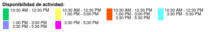 Schedule Color Key