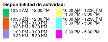 Schedule Color Key