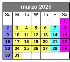 Breaking Point Escape Room marzo Schedule