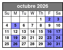 Walking Tour Along the San Antonio Riverwalk And Around Downtown octubre Schedule