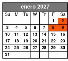 Walking Tour Along the San Antonio Riverwalk And Around Downtown enero Schedule