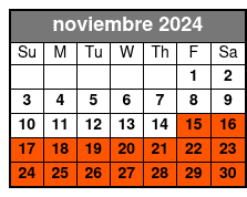 2 PM noviembre Schedule