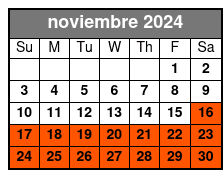 11 AM noviembre Schedule