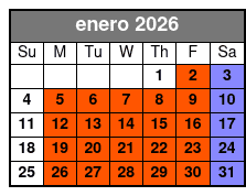 San Antonio's Ultimate Ghost and Murder Walking Guided Tour enero Schedule