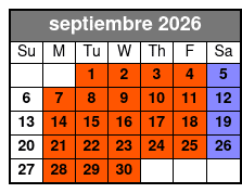 San Antonio's Ultimate Ghost and Murder Walking Guided Tour septiembre Schedule