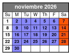 San Antonio's Ultimate Ghost and Murder Walking Guided Tour November Schedule