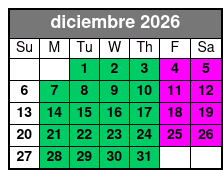 San Antonio's Ultimate Ghost and Murder Walking Guided Tour diciembre Schedule