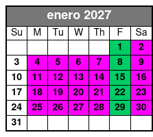 San Antonio's Ultimate Ghost and Murder Walking Guided Tour enero Schedule