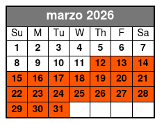 San Antonio Citypass® marzo Schedule