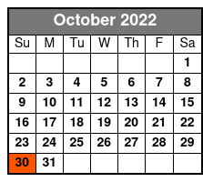 SeaWorld San Antonio octubre Schedule
