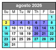 SeaWorld Single Day Ticket agosto Schedule