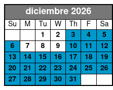SeaWorld Single Day Ticket diciembre Schedule