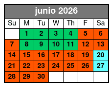SeaWorld San Antonio & Aquatica San Antonio 2 Day Flex Ticket junio Schedule