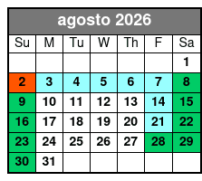 SeaWorld San Antonio & Aquatica San Antonio 2 Day Flex Ticket agosto Schedule