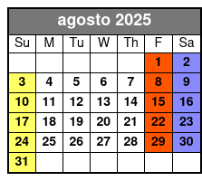 Private Tarot Reading agosto Schedule