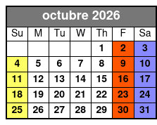 Private Tarot Reading October Schedule