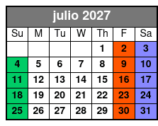 Private Tarot Reading julio Schedule