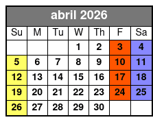 Couple’s Tarot Reading abril Schedule