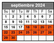 2-Day Pass septiembre Schedule