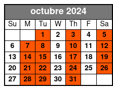 Photoshoot octubre Schedule