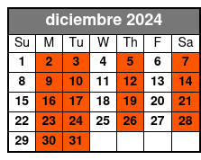 Photoshoot diciembre Schedule