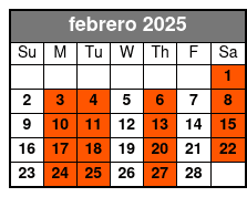 Photoshoot febrero Schedule