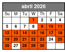 3 Hours Private Historic Sightseeing Tour in San Antonio April Schedule