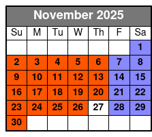 The Magic Saloon Immersive Experience and Show Ticket noviembre Schedule