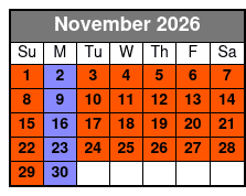 The Magic Saloon Immersive Experience and Show Ticket noviembre Schedule