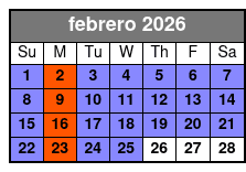 Magic Saloon - General Admission febrero Schedule