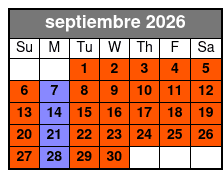 Magic Saloon - General Admission September Schedule