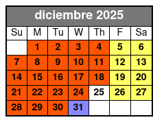 Magic Saloon - Preferred Seating diciembre Schedule