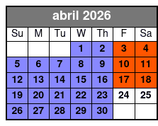 Magic Saloon - Preferred Seating April Schedule