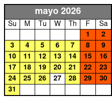 Magic Saloon - Preferred Seating May Schedule