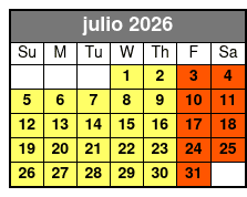 Magic Saloon - Preferred Seating July Schedule