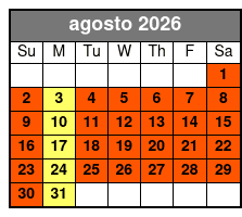 Magic Saloon - Preferred Seating August Schedule