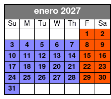 Magic Saloon - Preferred Seating enero Schedule