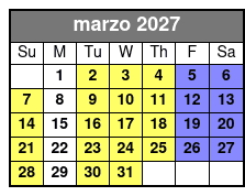Magic Saloon - Preferred Seating marzo Schedule