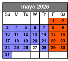 Magic Saloon - VIP Experience May Schedule